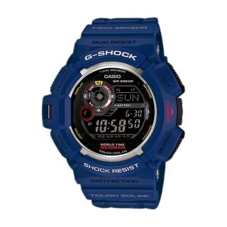 【CASIO 卡西歐 G-SHOCK 系列】日系電波-高度/氣壓/溫度/月相錶(GW-9300NV 藍)