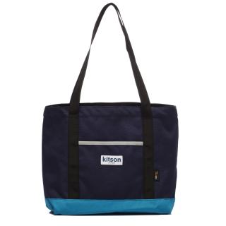 【Kitson】Outdoor 色塊拼接托特包(BLUE)