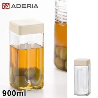 【ADERIA】日本進口玻璃醃漬瓶900ml(白)