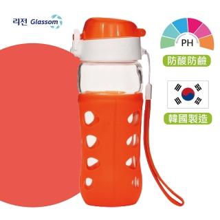 【韓國 GLASSOM】POP玻璃彩瓶500ML(活力橘)