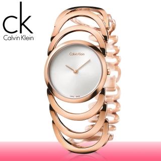 【瑞士 CK手錶 Calvin Klein】玫瑰金_手環式_不鏽鋼_淑女錶(K4G23626)