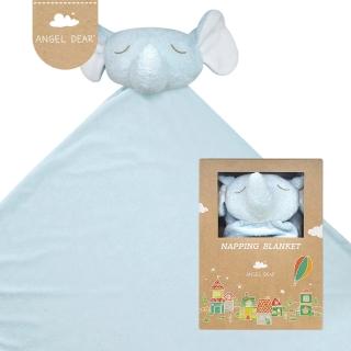 【美國 Angel Dear】大頭動物嬰兒毛毯(藍色小象)