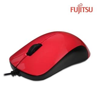 【FUJITSU富士通】USB有線光學滑鼠(QH300紅)