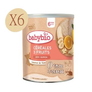 【法國BABYBIO】有機寶寶米精-水果(220gx6-12/31止送寶寶第一階段米精200gX6)