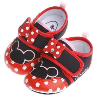 【布布童鞋】Disney迪士尼米妮亮紅棉柔防滑寶寶學步鞋(MAQ250A)