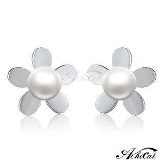 【AchiCat】西德鋼飾「甜蜜小花」耳針式耳環 G5050(銀色)
