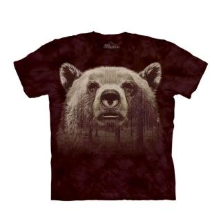 【摩達客】美國進口The Mountain 熊臉森林 純棉環保短袖T恤(預購)