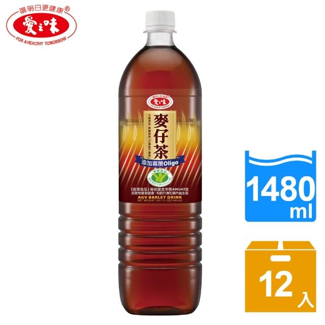 【愛之味】麥仔茶1480ml momo台購物網x 12瓶(國家健康食品認證) 