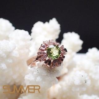 【SUMMER寶石】天然《橄欖石》設計款戒指(-P7-3)