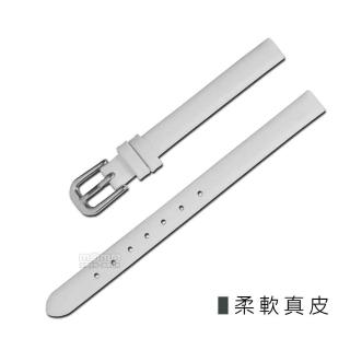 【Watchband】小巧典雅別緻舒適(真皮錶帶 白色)