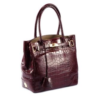 【A.D.M.J.】鱷魚紋牛革COVA-TOTE(BORDEAUX)