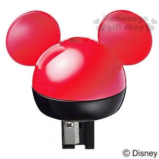 【小禮堂】迪士尼 米奇 日製造型削筆器《紅黑.單孔.泡殼裝》