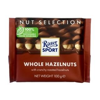 【Ritter Sport】力特律動巧克力 榛果仁 100g