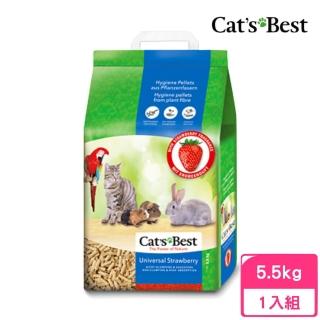 【CAT’S BEST 凱優】木屑粗砂《草莓香味》10L(5.5kg)