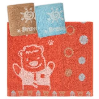 【Gemini 雙星】雲端漫步奶熊兒童毛巾(日本前染色紗毛巾工藝)