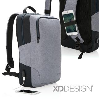 【XDDESIGN】Arata 外掛式行動充電通勤∕休閒15吋筆電後背包(桃品國際公司貨)