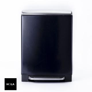 【HOLA】赫拉方形緩降防指紋垃圾桶12L紫