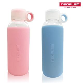 【NEOFLAM】耐熱玻璃矽膠隨身壺420ml(耐熱400度)