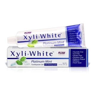 【NOW】XyliWhite Platinum Mint Toothpaste Gel with Baking Soda 白金薄荷牙膏(6.4OZ / 181g)