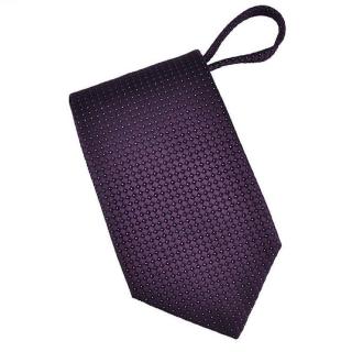 【89 zone】法式時尚氣質條紋花紋領帶(深紫白點)