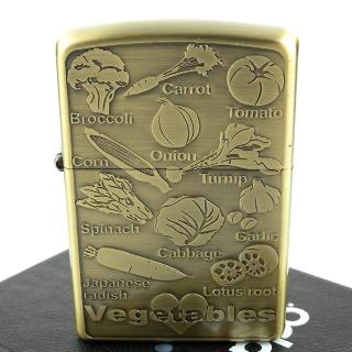 【Zippo】日系~Vegetables-蔬菜圖案蝕刻加工打火機