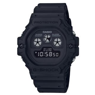 【CASIO 卡西歐】G-SHOCK 酷炫電子男錶 橡膠錶帶 黑 防水200米(DW-5900BB-1)