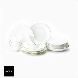 【HOLA】HOLA 緻金骨瓷18件餐具組