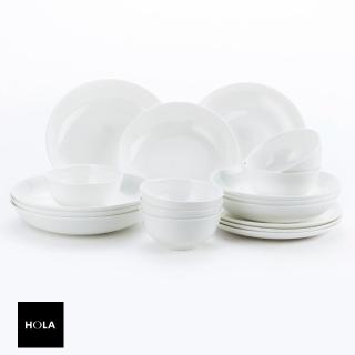 【HOLA】HOLA 緻白骨瓷18件餐具組