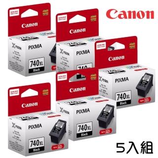 【Canon】PG-740XL★原廠黑色墨水匣5入組(速達)