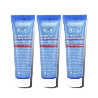 【Kiehl’s 契爾氏】冰河保濕無油清爽潔面慕斯30mlx3入