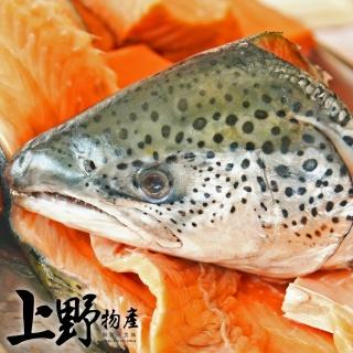 【上野物產】大規格智利半切鮭魚頭 x6包(500g土10%/份)