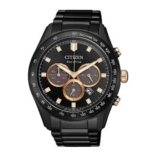 【CITIZEN 星辰】Chronograph亞洲限定光動能三眼腕錶(CA4458-88E)