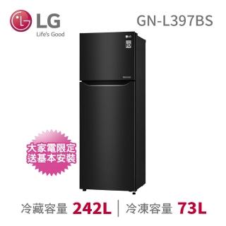 【LG 樂金】12/1-13登記送1212momo幣★315公升◆一級能效直驅變頻上下門冰箱 星夜黑(GN-L397BS)