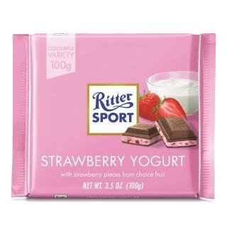 【Ritter Sport】力特律動巧克力 草莓優格味100g