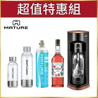 【超值特惠組】MATURE 美萃 Luxury440系列氣泡水機(木質黑)