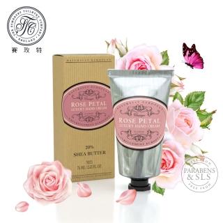 【Somerset 賽玫特】英國自然歐洲乳油木護手霜75ml-玫瑰花瓣