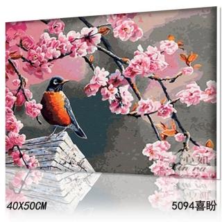 【半島良品】5094/喜盼-DIY手繪油畫/數字油畫(掛畫 DIY 彩繪 可愛 壁畫 同樂 油畫)