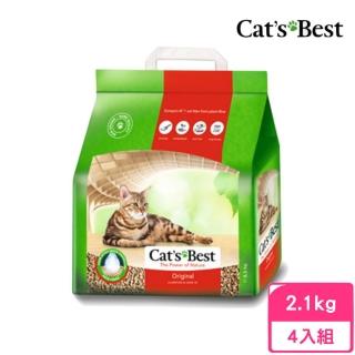 【CAT’S BEST 凱優】優質凝結木屑砂《紅標》5L/2.1kg(4包組)