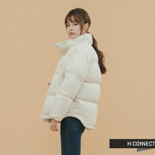 【H:CONNECT】韓國品牌 女裝 -立領保暖羽絨外套(白色)