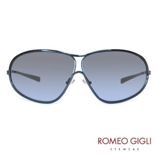 【Romeo Gigli】義大利質感弧形漸層個性太陽眼鏡(藍-RG509-03)