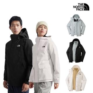 【The North Face 官方旗艦】保暖必推-男女款防水透氣羽絨內裡三合一外套(多款任選)